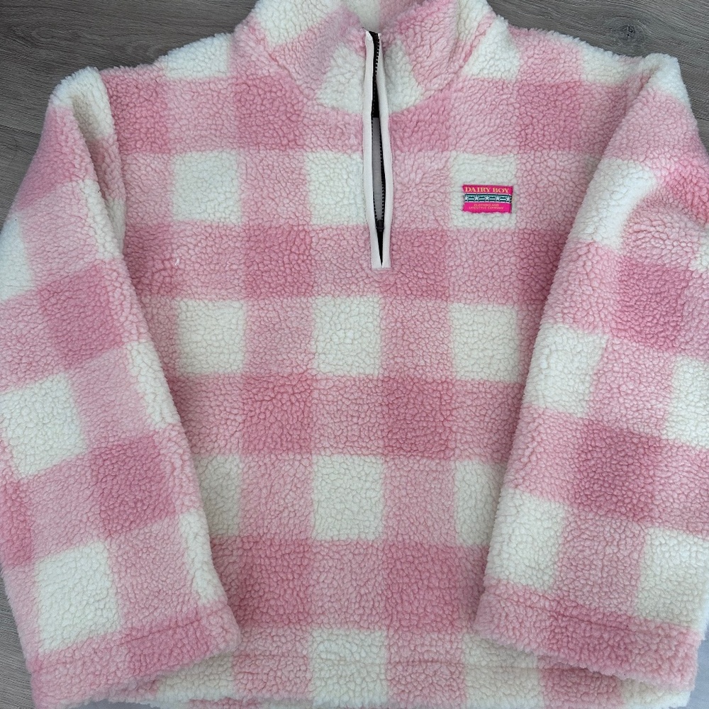 Dairy boy pink fleece